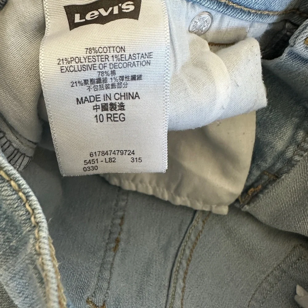 Levi's Blue Skinny Distressed Jeans